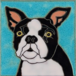 Boston Terrier - Hand Painted Art Tile