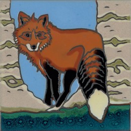 Red Fox- Hand Painted Ceramic Tile