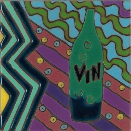 Vin - Hand Painted Art Tile