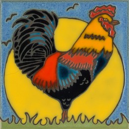 Full Rooster - Hand Painted Art Tile