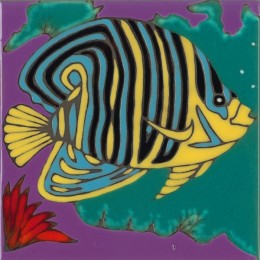 Angel Fish - Hand Painted Art Tile
