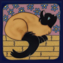 Siamese Cat - Hand Painted Art Tile