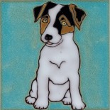 Jack Russell Terrier Dog - Hand Painted tile
