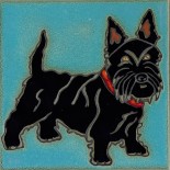 Scottish Terrier - Hand Painted Ceramic Tile