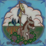 Donkey - Hand Painted Art Tile