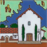 San Miguel Mission - Hand Painted Art Tile