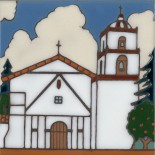 Buena Ventura Mission - Hand Painted Art Tile