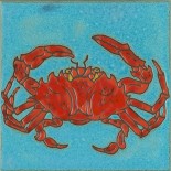 Red Crab - Hand Painted Art Tile