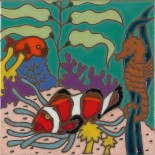 Coral Reef - Hand Painted Art Tile