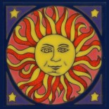 Sun - Hand Painted Art Tile