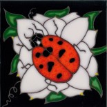Ladybug - Hand Painted Art Tile