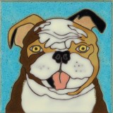 English Bulldog - Hand Painted Art Tile