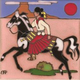 Navajo Lady on a Horse