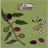 Olive - Hand Painted Art Tile