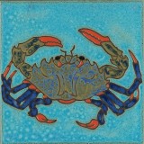 Blue Crab - Hand Painted Art Tile