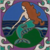 Mermaid - Hand Painted Art Tile