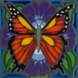 Monarch Butterfly - Hand Painted Art Tile