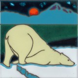 Polar Bear - Hand Painted Art Tile