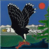 Bald Eagle - Hand Painted Art Tile