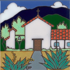 Soledad Mission - Hand Painted Art Tile