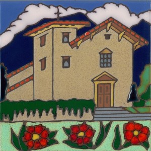 San Jose Mission - Hand Painted Art Tile