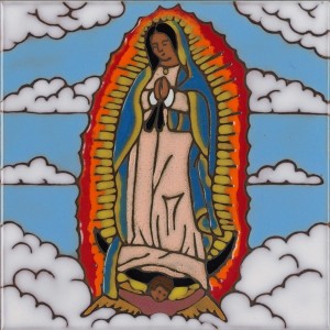 Our Lady of Guadalupe - Hand Painted Art Tile