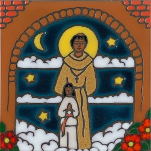 Father Serra - Hand Painted Art Tile