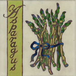 Asparagus - Hand Painted Art Tile