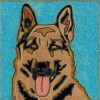 German Shepherd - Hand Painted Art Tile