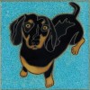 Dachshund - Hand Painted Art Tile