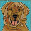 Golden Retriever - Hand Painted Art Tile
