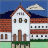 San Luis Obispo Mission - Hand Painted Art Tile
