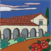 San Juan Bautista Mission - Hand Painted Art Tile