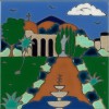 San Juan Capistrano Mission - Hand Painted Art Tile