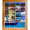 Meditteranean Scene - Hand Painted Art Tile Mosaic