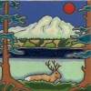 Snow Mountains with Elk (Olympic National Park)