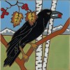 Raven - Hand Painted Art Tile